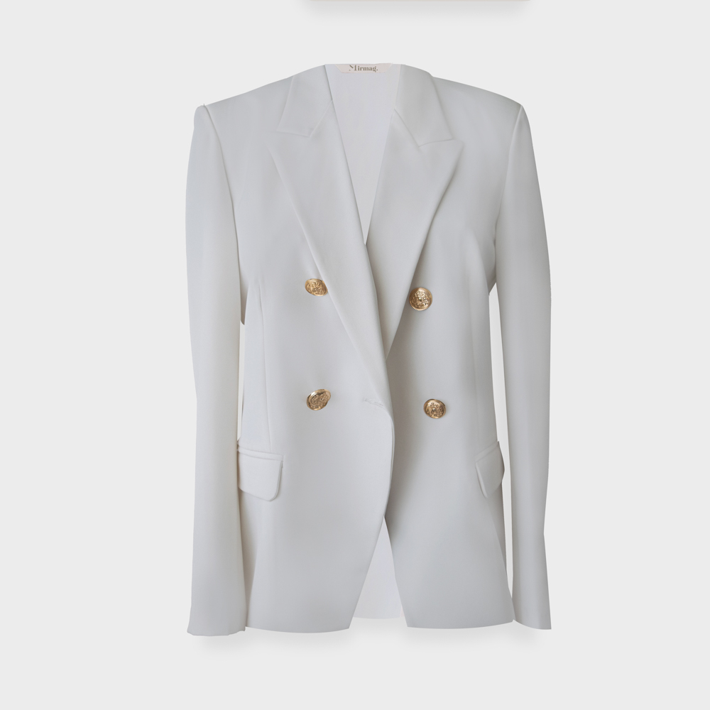 chaqueta blanca botones dorados oficina confeccion quint ecuador confeccion ropa mirmag