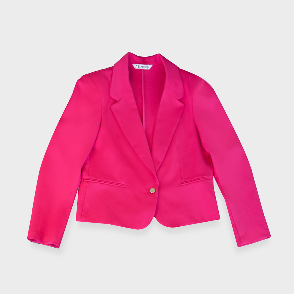 terno fucsia rosa chaqueta y pantalon de tela 3 mirmag confeccion ropa quito ecuador